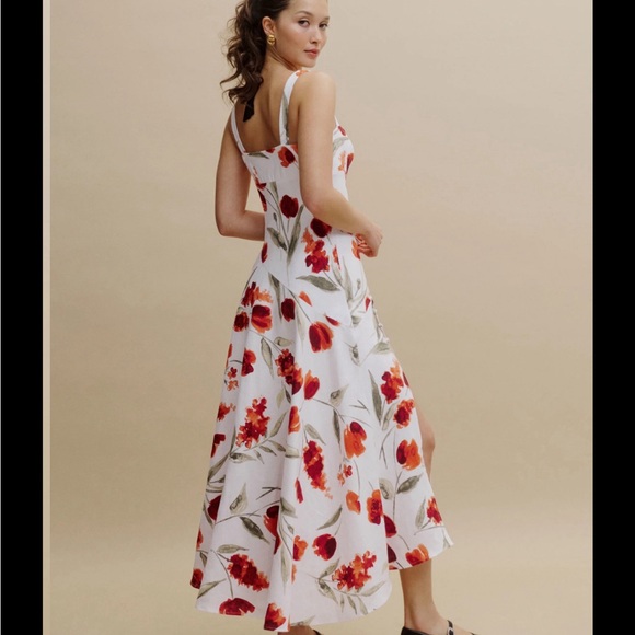 REFORMATION BEKKI LINEN DRESS - Picture 3 of 16